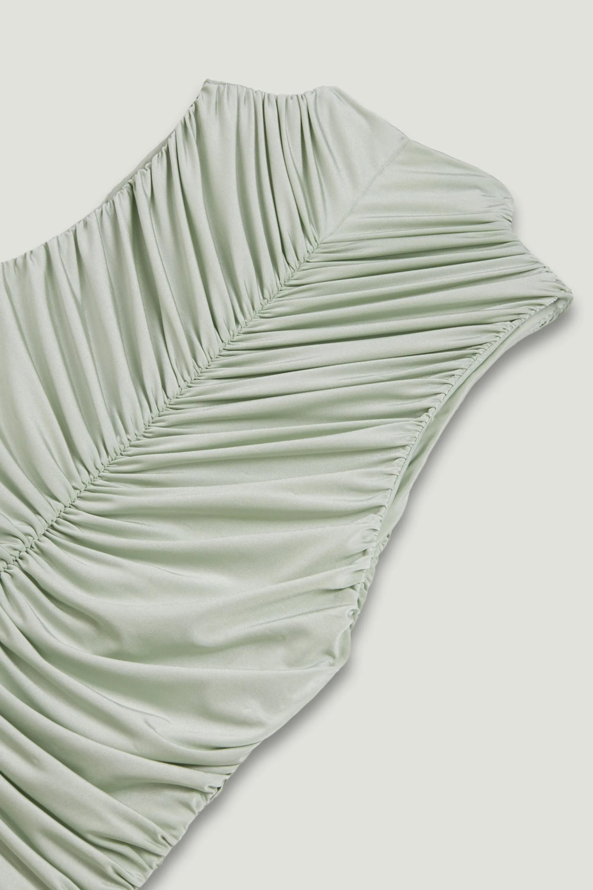 Nocturne Mint Green Women Draped High-Neck Maxi Dress SKU: N26YN2775_0037 Image 08