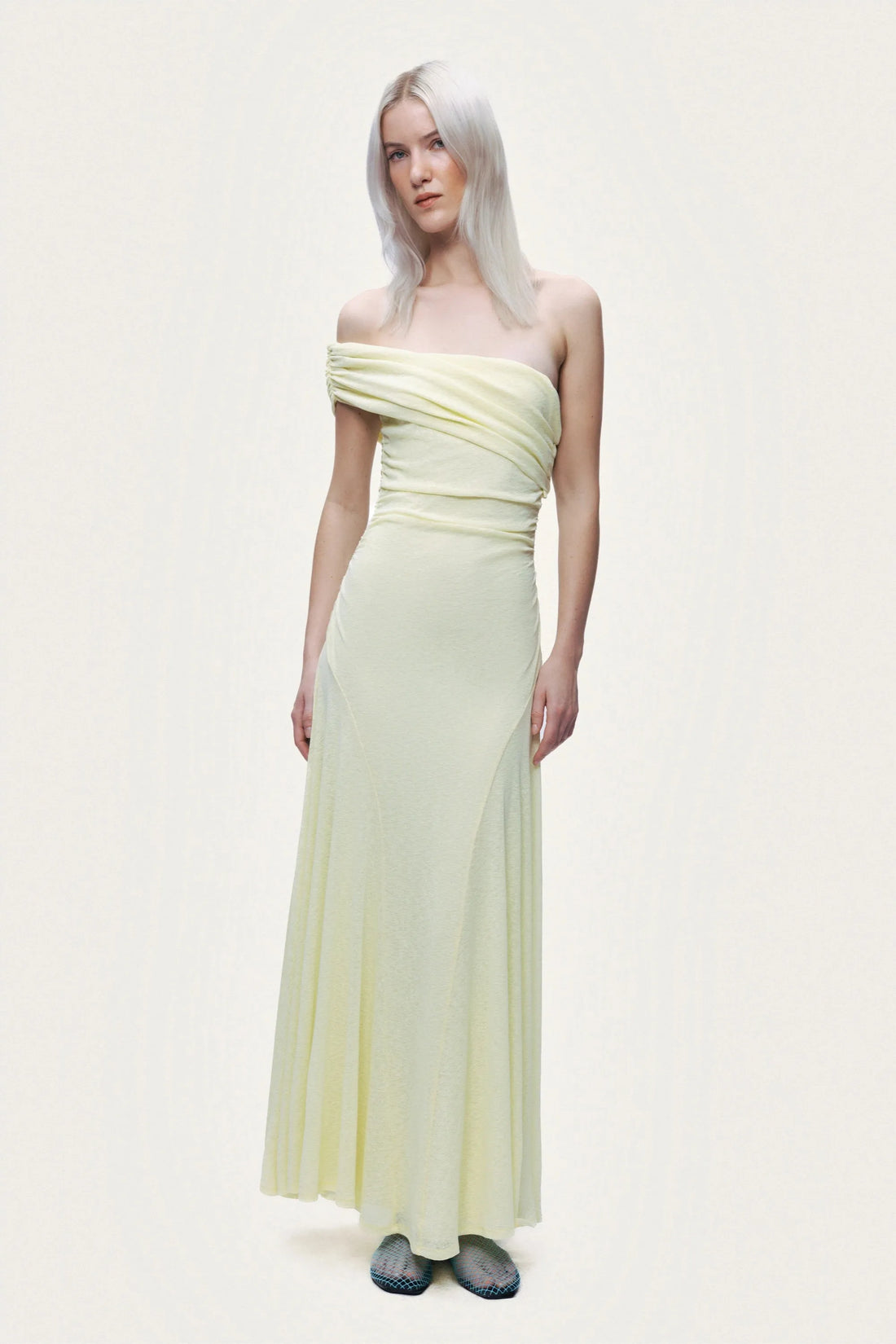 Nocturne Yellow Women Sleeveless Maxi Dress SKU: N26YN2783_0013 Image 02