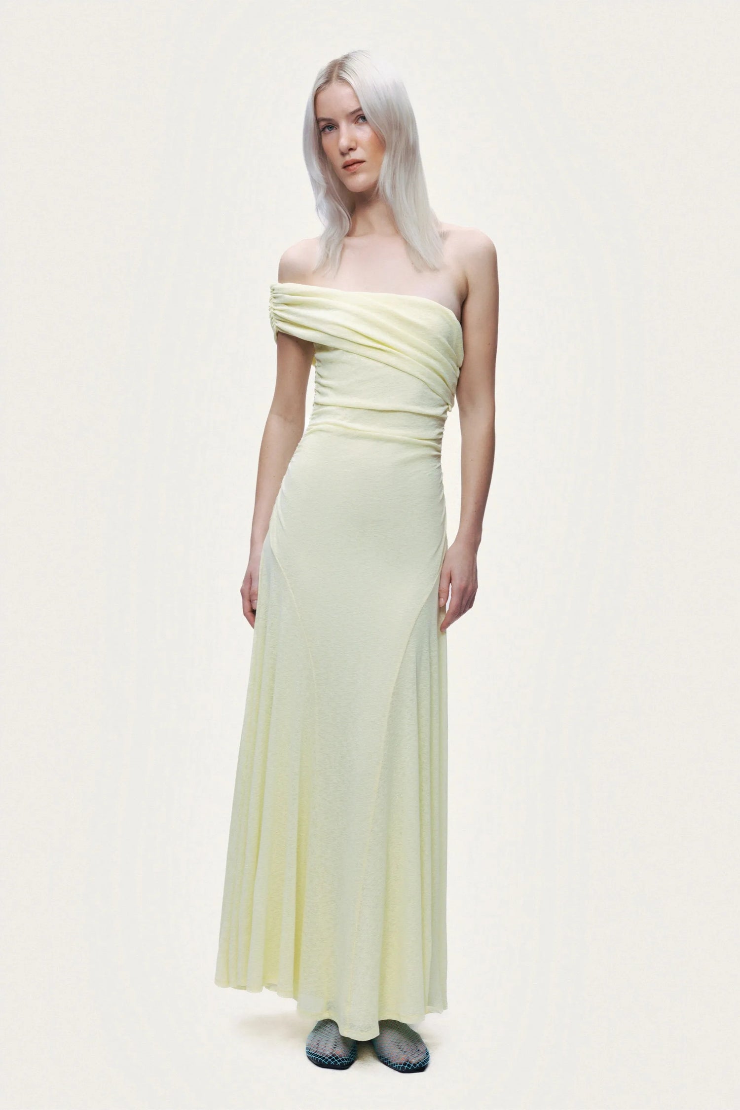 Nocturne Yellow Women Sleeveless Maxi Dress SKU: N26YN2783_0013 Image 02