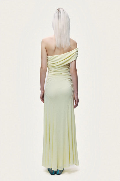 Nocturne Yellow Women Sleeveless Maxi Dress SKU: N26YN2783_0013 Image 03