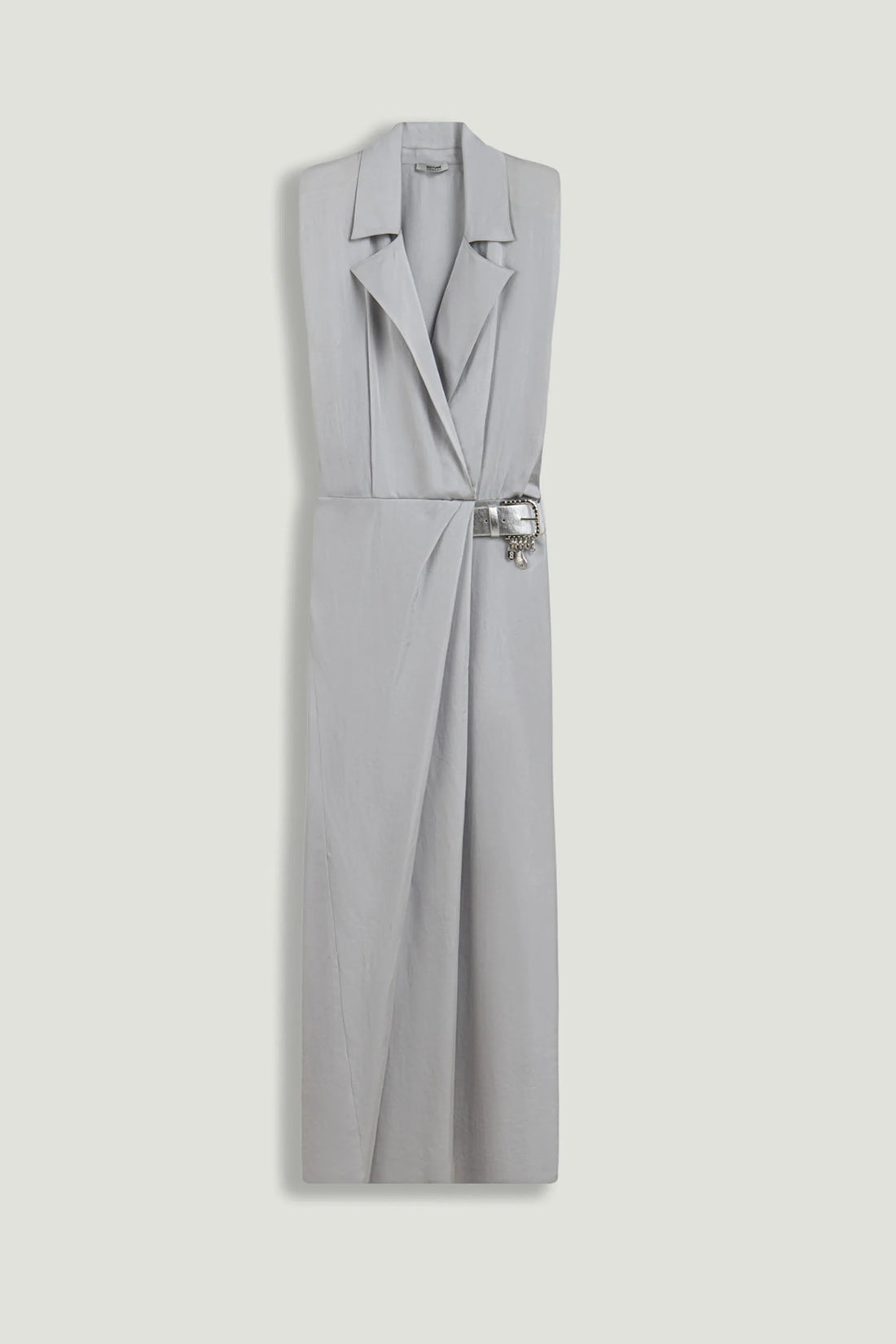 Nocturne Grey Women Draped Sleeveless Maxi Dress SKU: N26YN2803_0008 Image 01