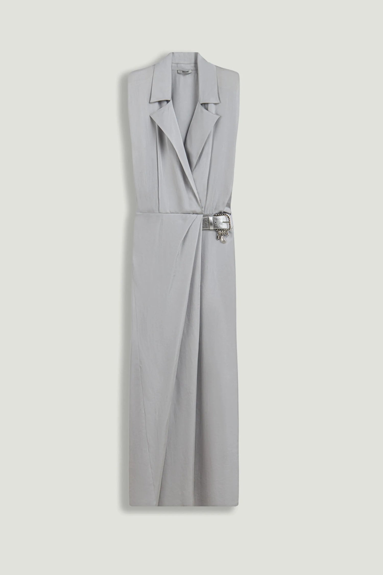 Nocturne Grey Women Draped Sleeveless Maxi Dress SKU: N26YN2803_0008 Image 01