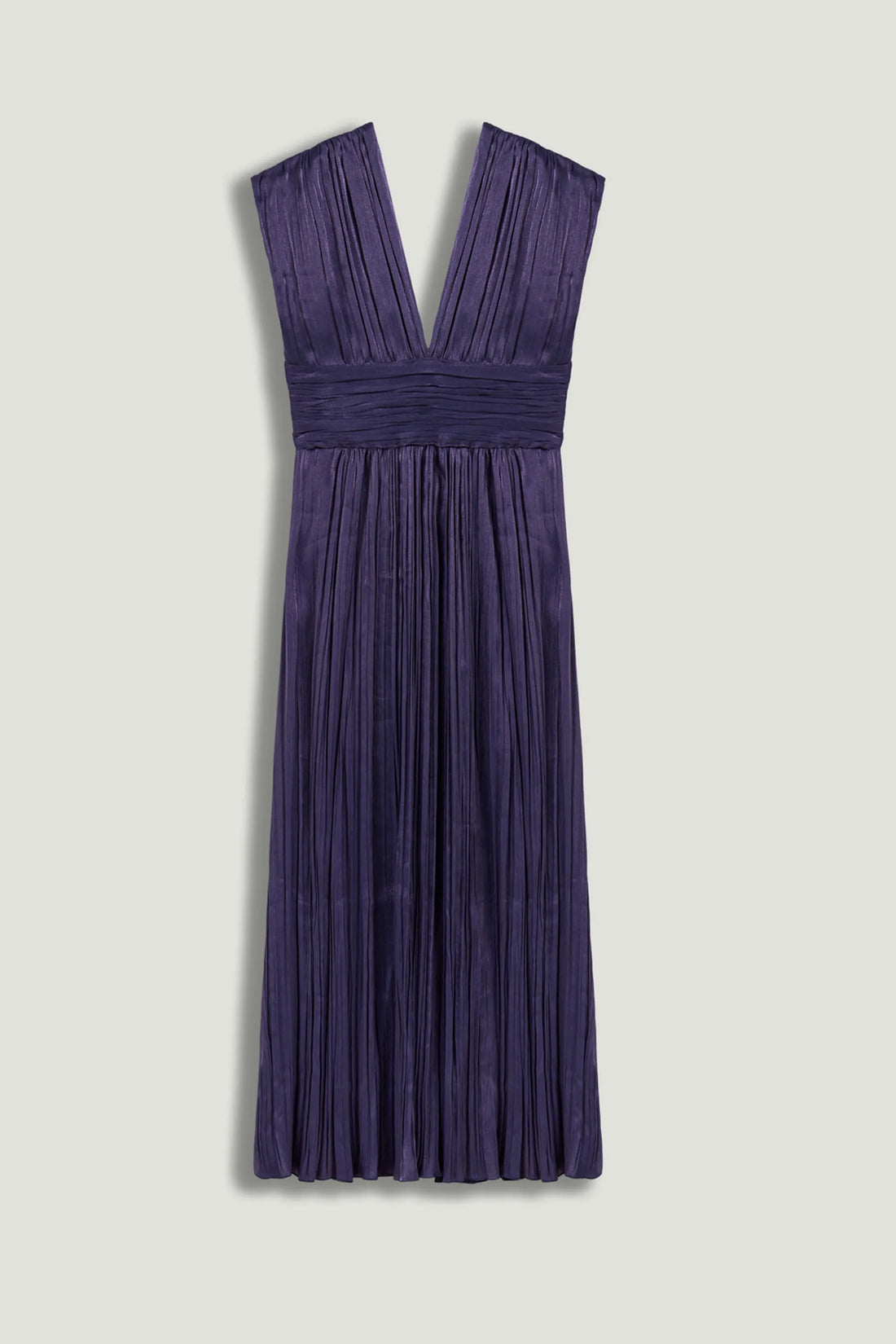 Nocturne Navy Women V-Neck Midi Dress SKU: N26YN2804_0009 Image 01