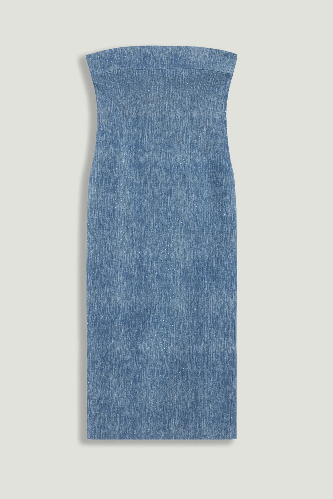 Nocturne Blue Women Stone Detail Strapless Midi Dress SKU: N26YN2806_0011 Image 01
