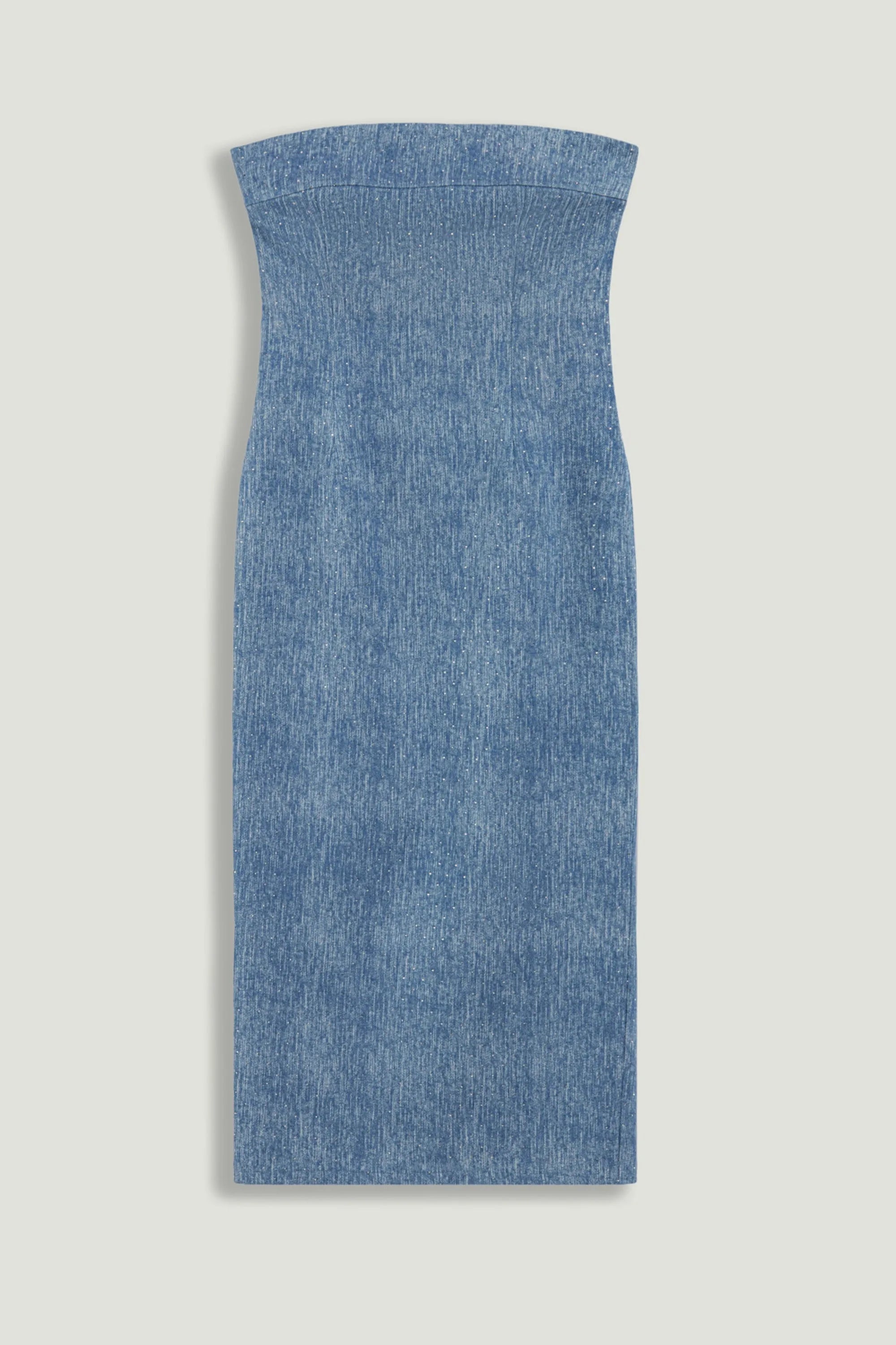Nocturne Blue Women Stone Detail Strapless Midi Dress SKU: N26YN2806_0011 Image 01
