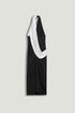 Nocturne Multi-Coloured Women Contrast Draped Halter Maxi Dress SKU: N26YN2807_0007 Image 01