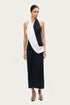 Nocturne Multi-Coloured Women Contrast Draped Halter Maxi Dress SKU: N26YN2807_0007 Image 02