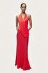Nocturne Red Women Asymmetric Open-Back Halter Maxi Dress SKU: N26YN2812_0003 Image 01