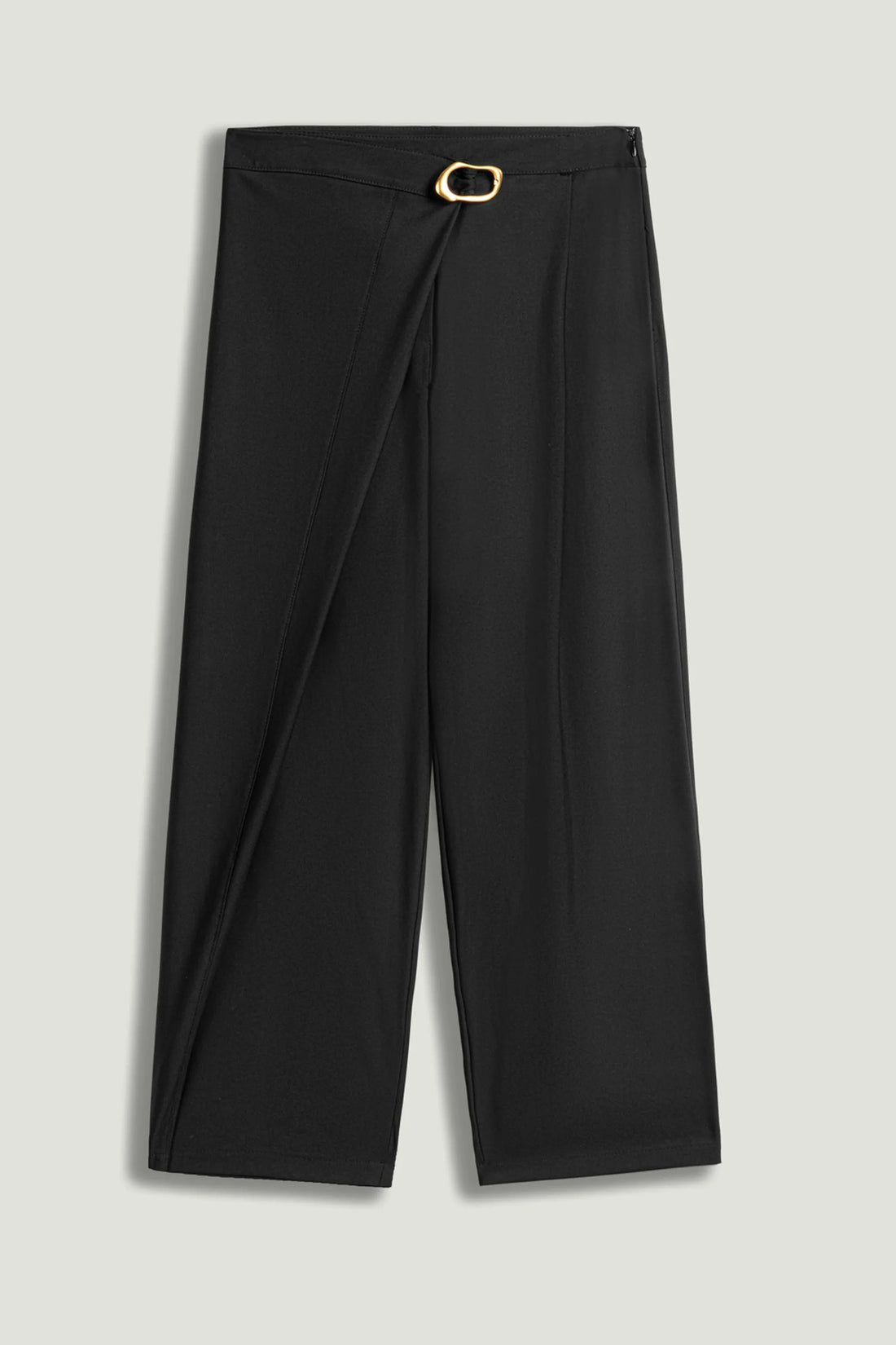 Nocturne Black Women Asymmetric Buckle Detail Pants SKU: N26YN3470_0002 Image 01