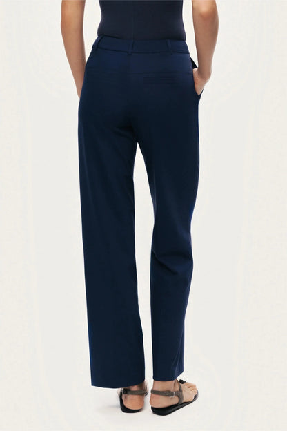 Nocturne Navy Women Tailored Straight-Leg Pants SKU: N26YN3471_0009 Image 08