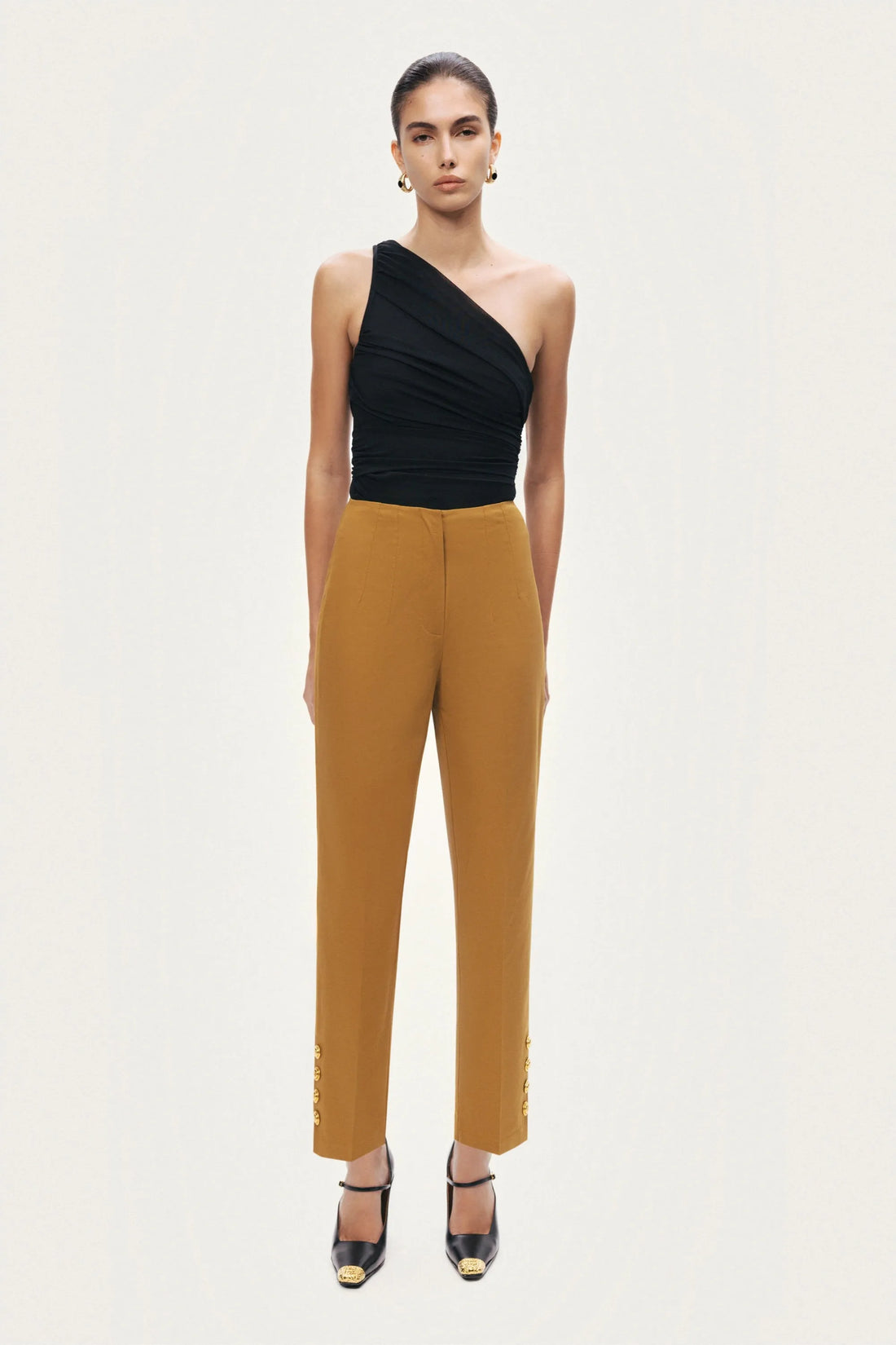 Nocturne Beige Women Tailored Ankle-Length Pants SKU: N26YN3472_0053 Image 02