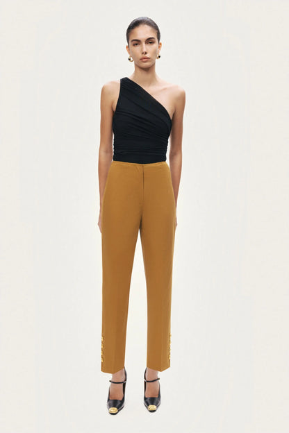 Nocturne Beige Women Tailored Ankle-Length Pants SKU: N26YN3472_0053 Image 02