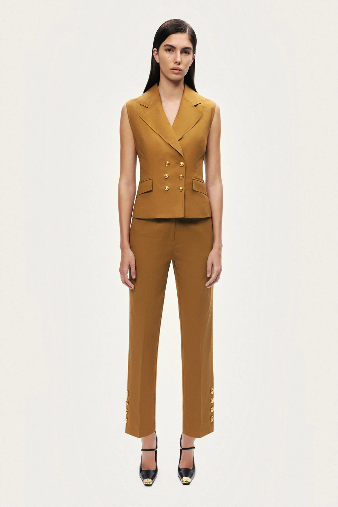 Nocturne Camel Women Tailored Ankle-Length Pants SKU: N26YN3472_0053 Image 03