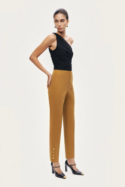 Nocturne Camel Women Tailored Ankle-Length Pants SKU: N26YN3472_0053 Image 05