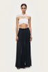 Nocturne Black Women Pleated Chiffon Wide-Leg Pants SKU: N26YN3476_0002 Image 02
