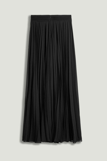 Nocturne Black Women Pleated Chiffon Wide-Leg Pants SKU: N26YN3476_0002 Image 06