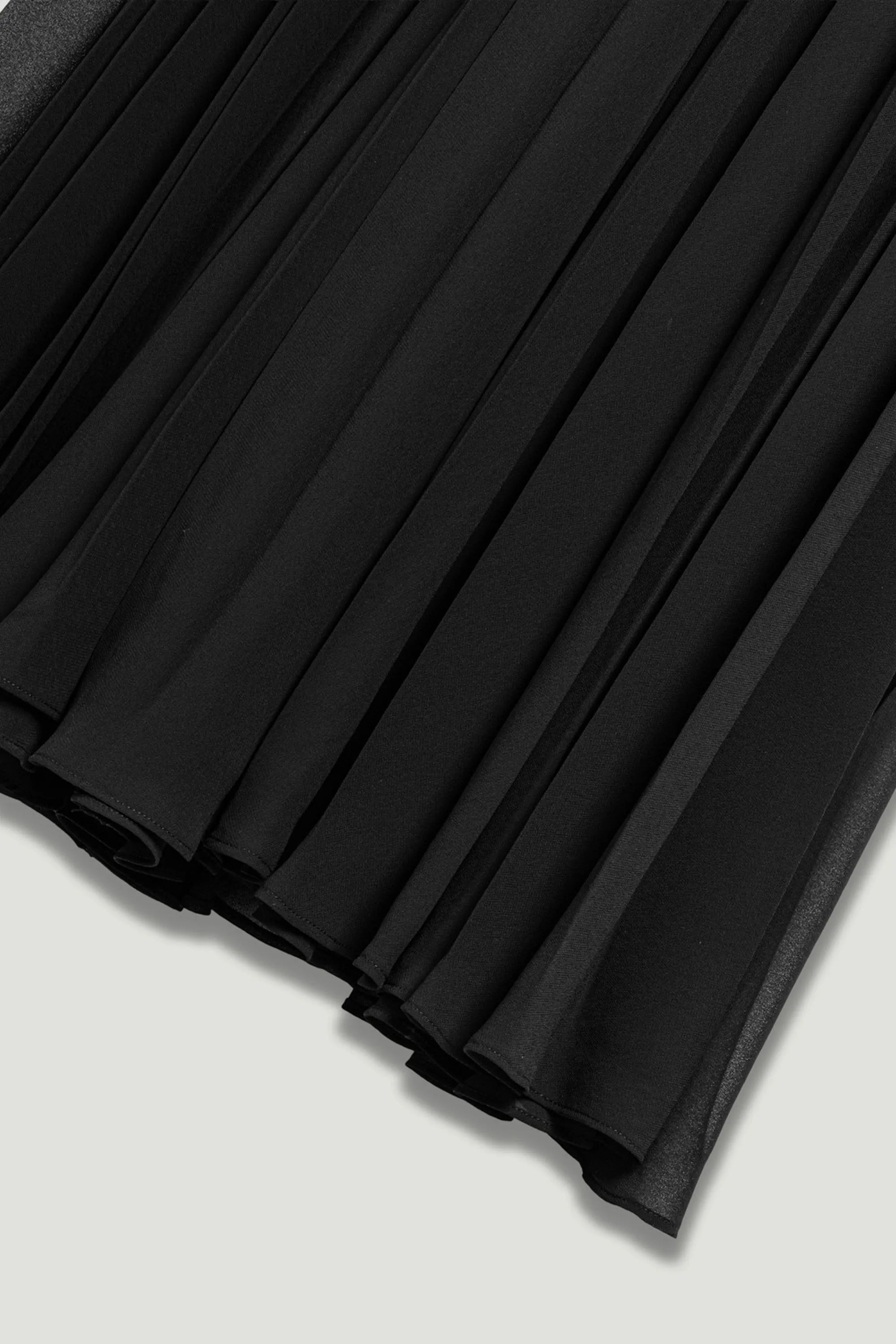 Nocturne Black Women Pleated Chiffon Wide-Leg Pants SKU: N26YN3476_0002 Image 07
