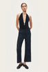 Nocturne Black Women Printed Relaxed Straight-Leg Pants SKU: N26YN3477_0002 Image 02