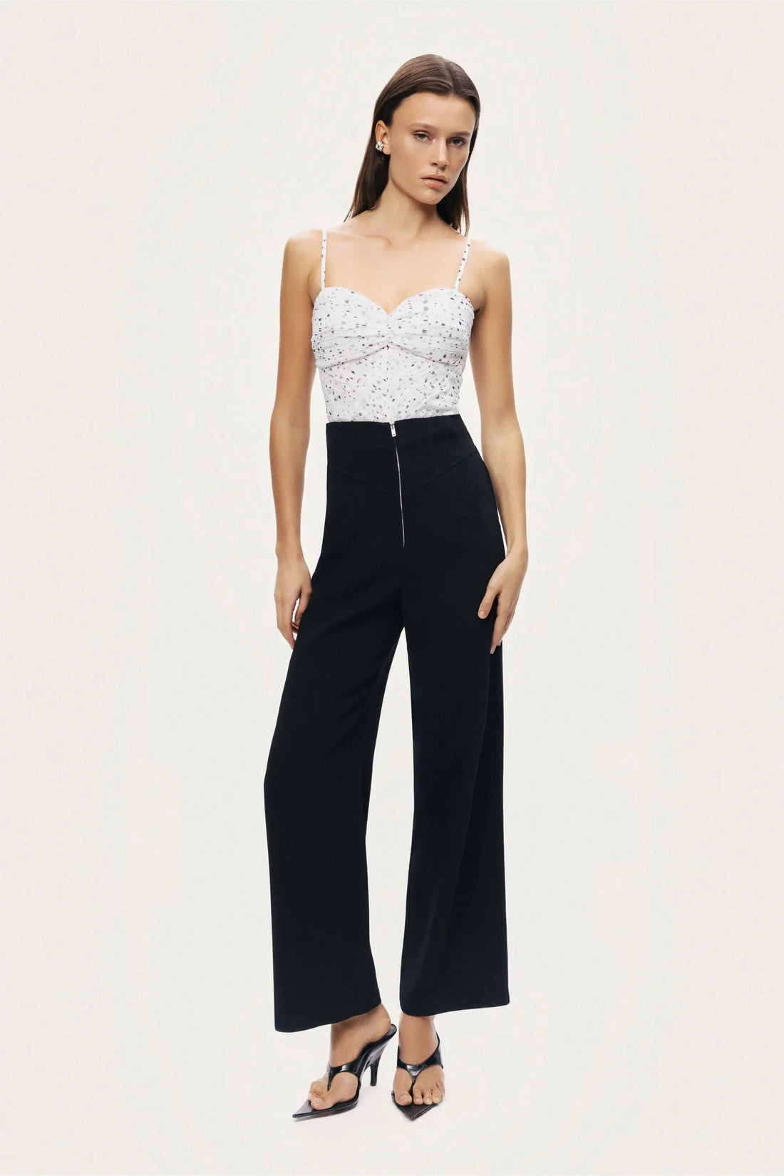 Nocturne Black Women High-Waist Wide-Leg Pants SKU: N26YN3480_0002 Image 03