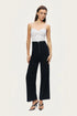 Nocturne Black Women High-Waist Wide-Leg Pants SKU: N26YN3480_0002 Image 03