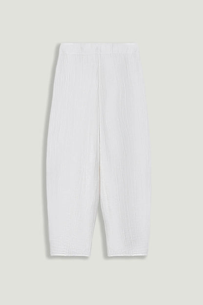 Nocturne White Women Relaxed Linen Pants SKU: N26YN3485_0001 Image 08