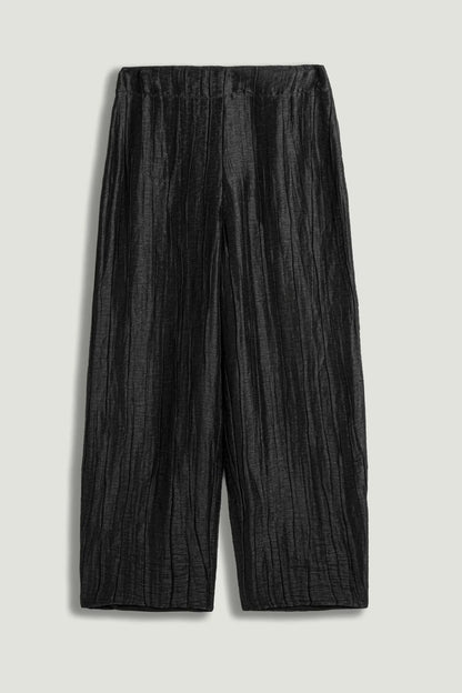 Nocturne Black Women Textured Straight-Leg Pants SKU: N26YN3485_0002 Image 01