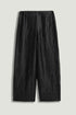 Nocturne Black Women Textured Straight-Leg Pants SKU: N26YN3485_0002 Image 01