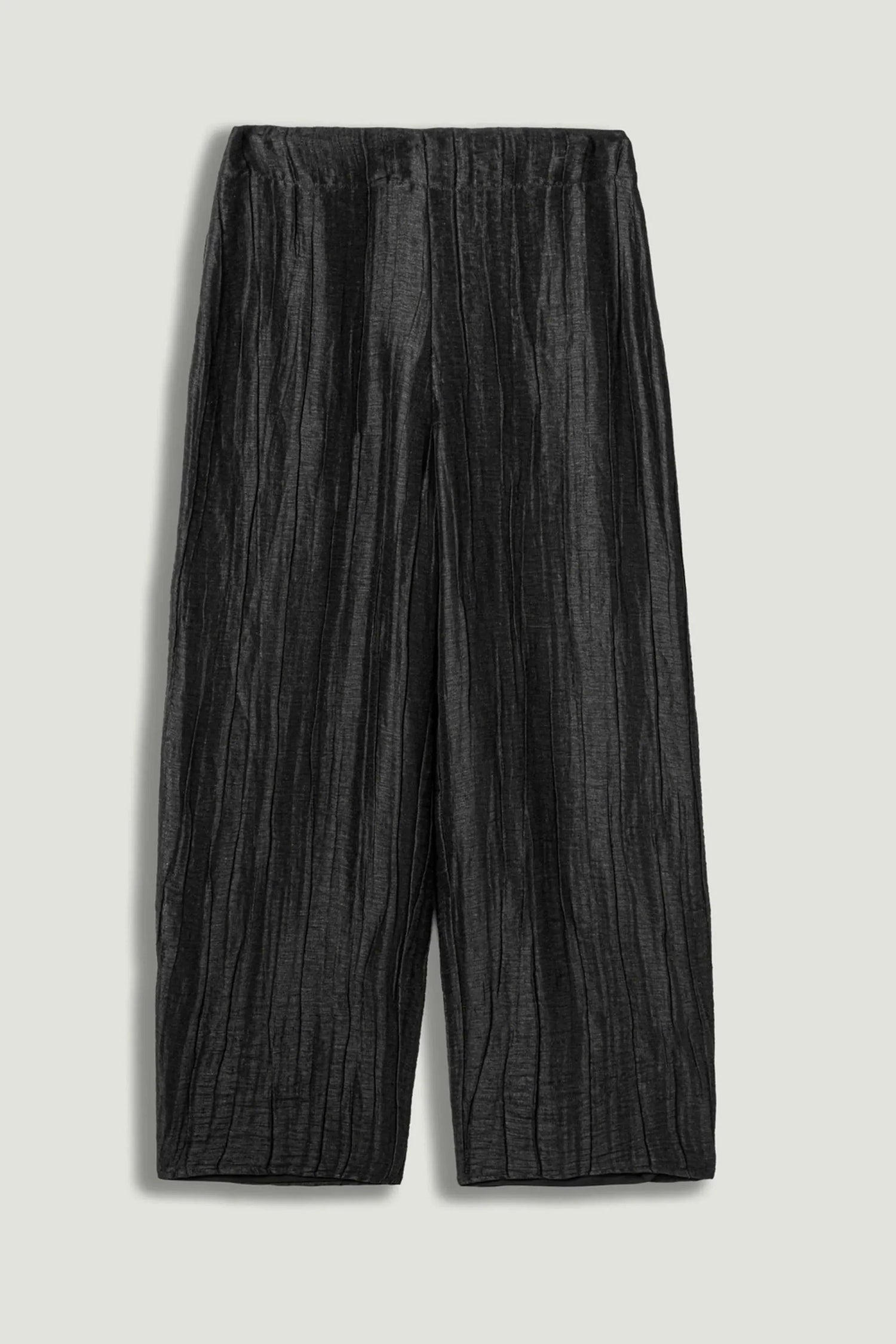 Nocturne Black Women Textured Straight-Leg Pants SKU: N26YN3485_0002 Image 07