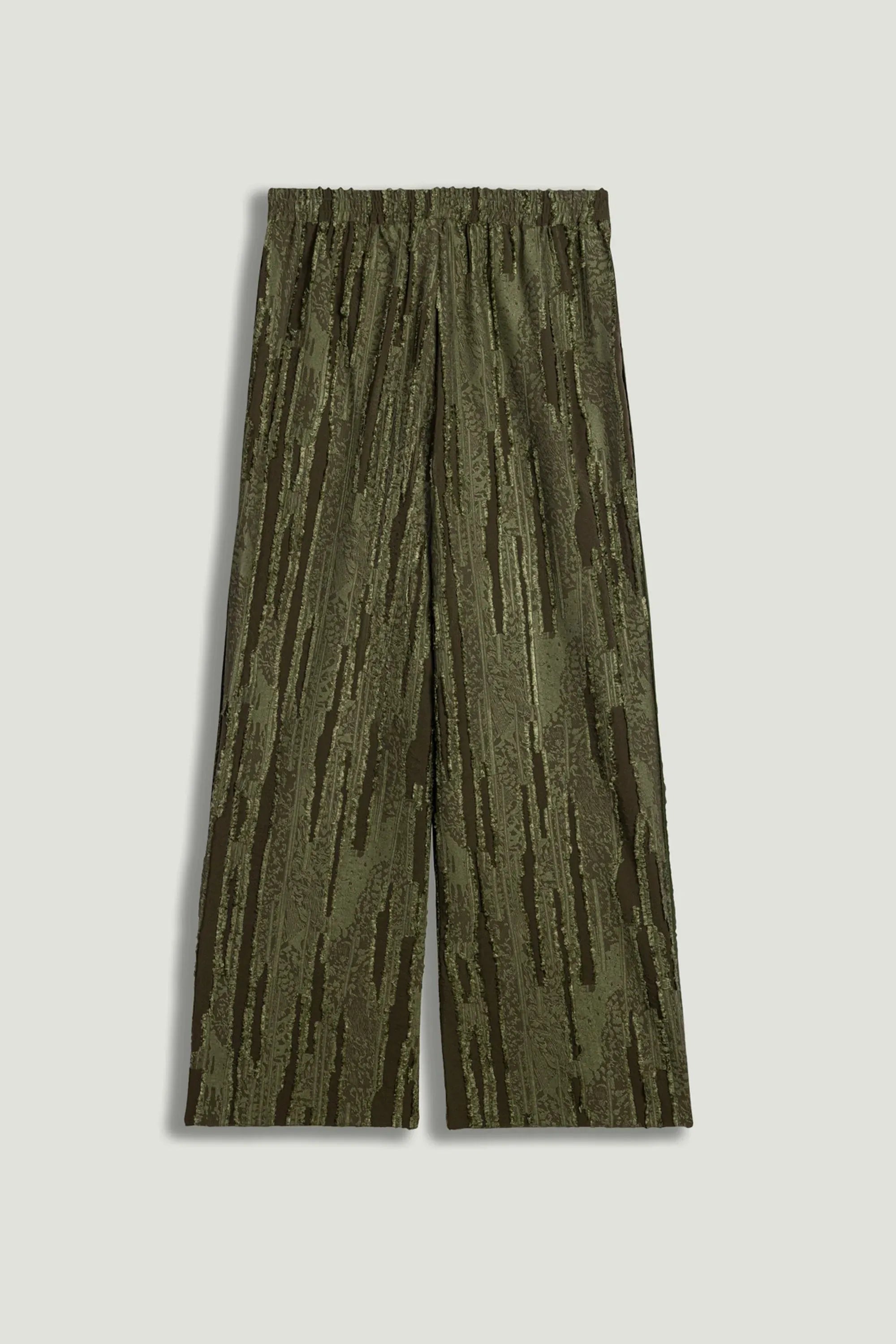 Nocturne Khaki Women Textured Wide-Leg Pants SKU: N26YN3488_0010 Image 08