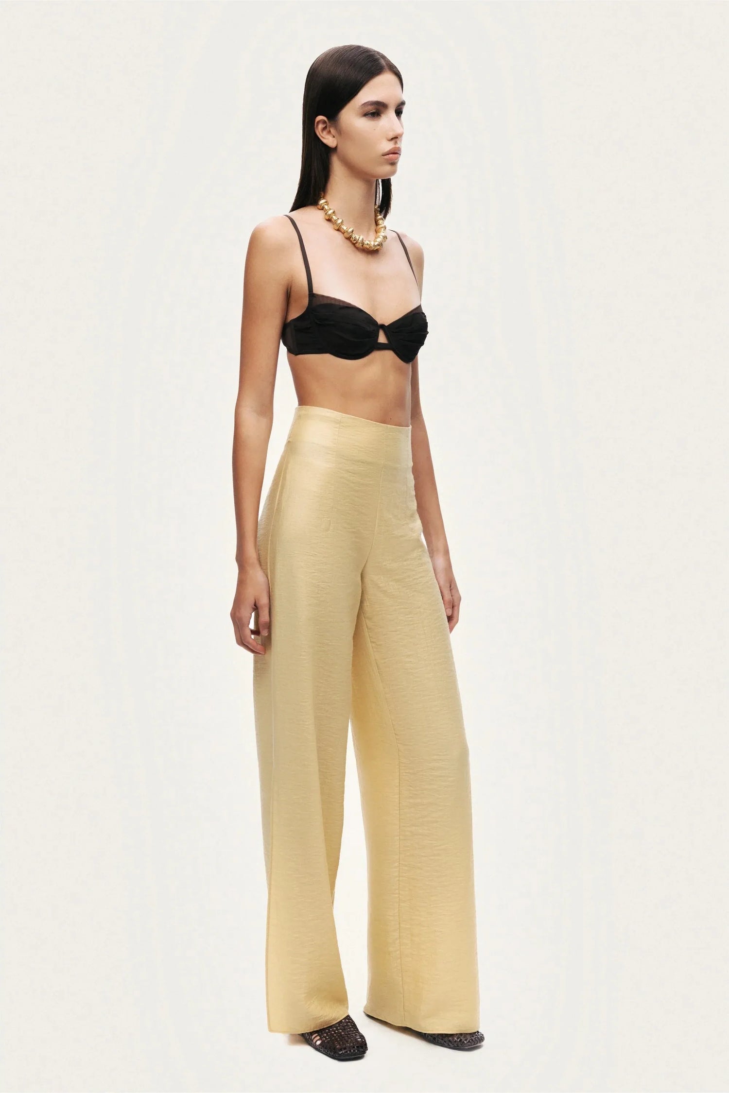 Nocturne Yellow Women Relaxed Straight-Leg Pants SKU: N26YN3491_0013 Image 05
