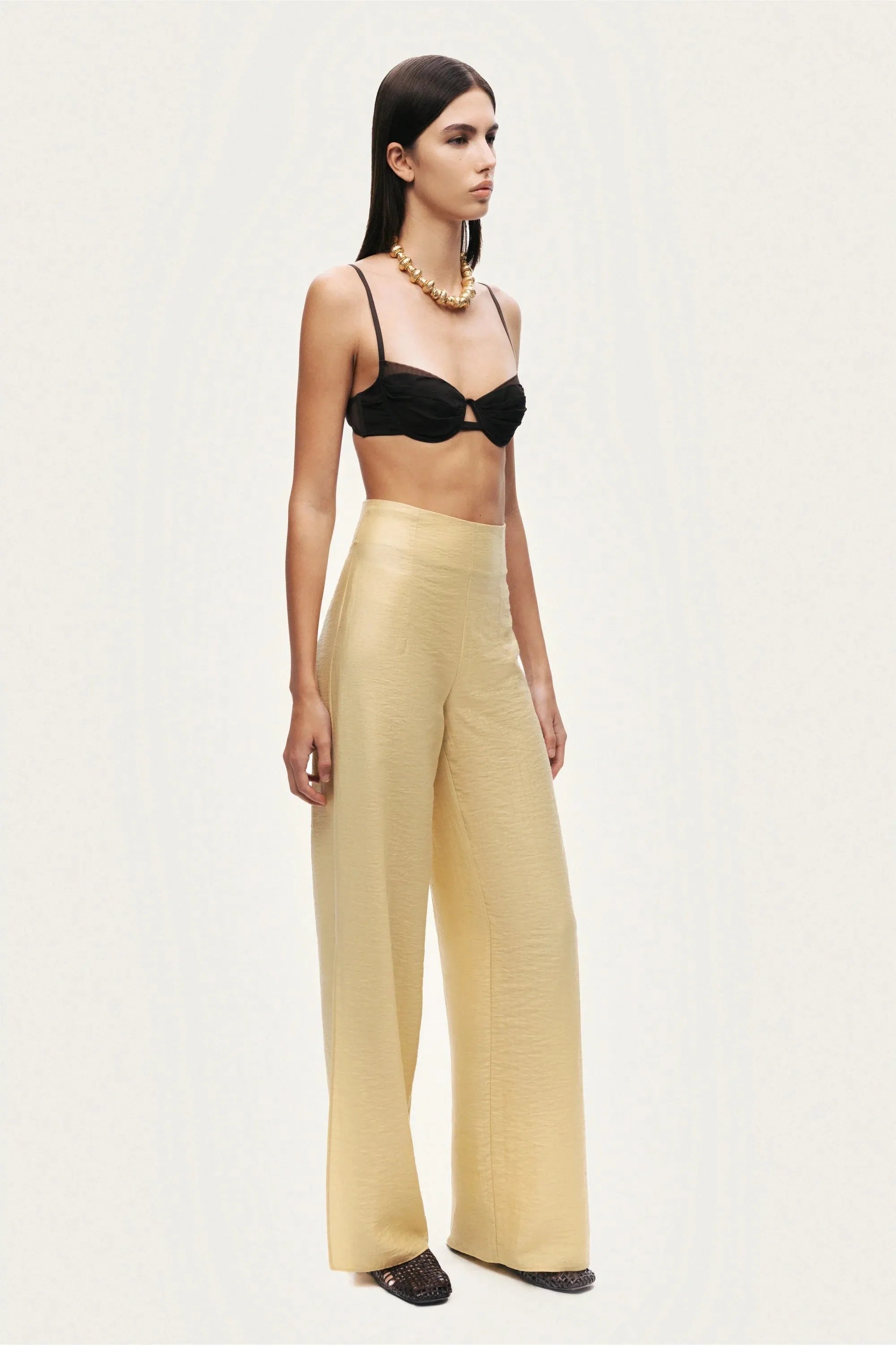 Nocturne Yellow Women Relaxed Straight-Leg Pants SKU: N26YN3491_0013 Image 05