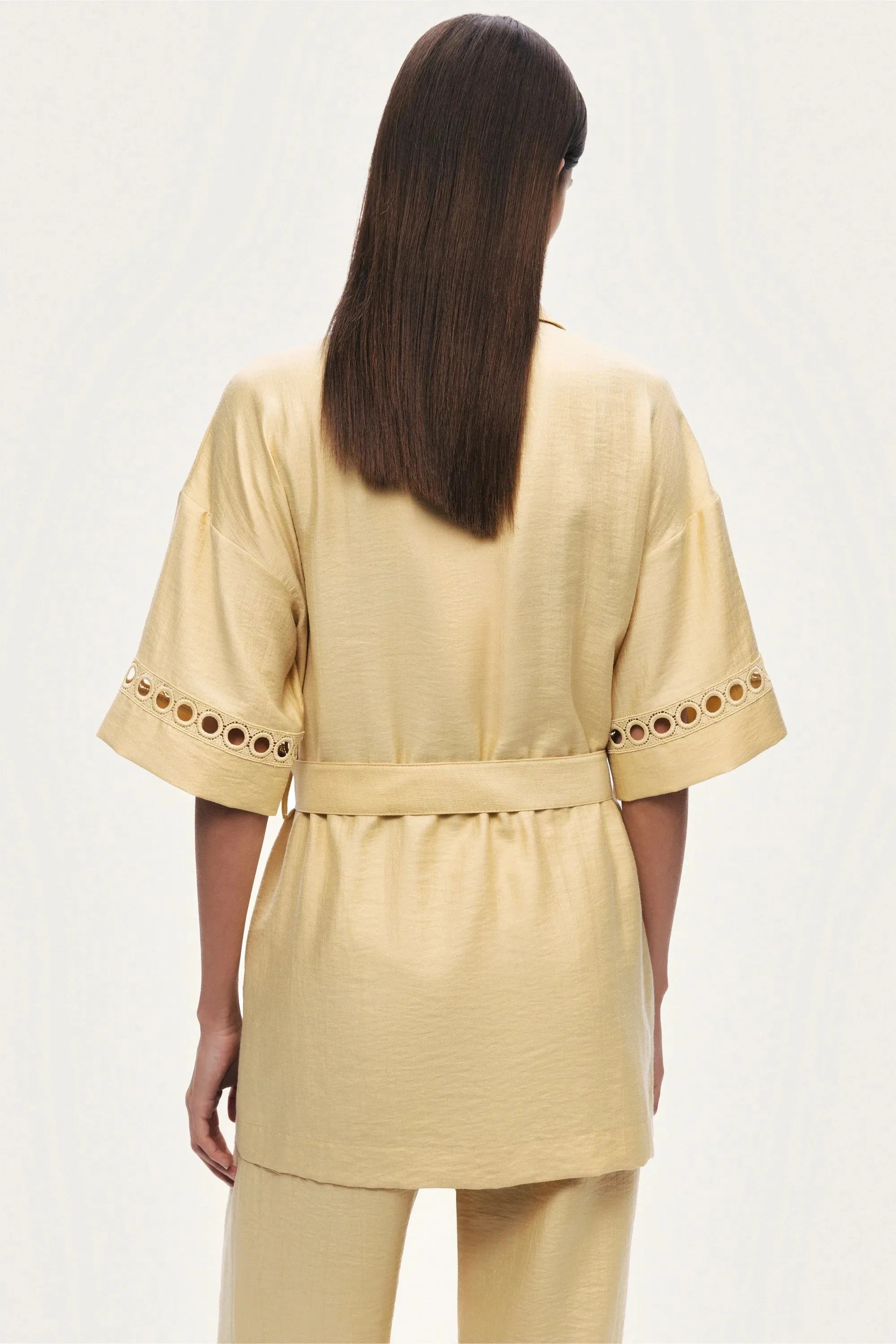 Nocturne Yellow Women Relaxed Straight-Leg Pants SKU: N26YN3491_0013 Image 09
