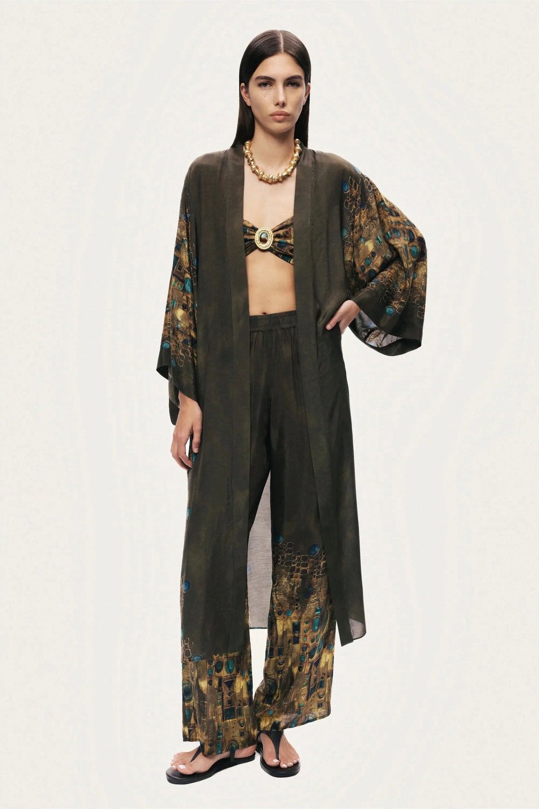 Nocturne Multi-Coloured Women Printed Straight-Leg Pants SKU: N26YN3493_0007 Image 03