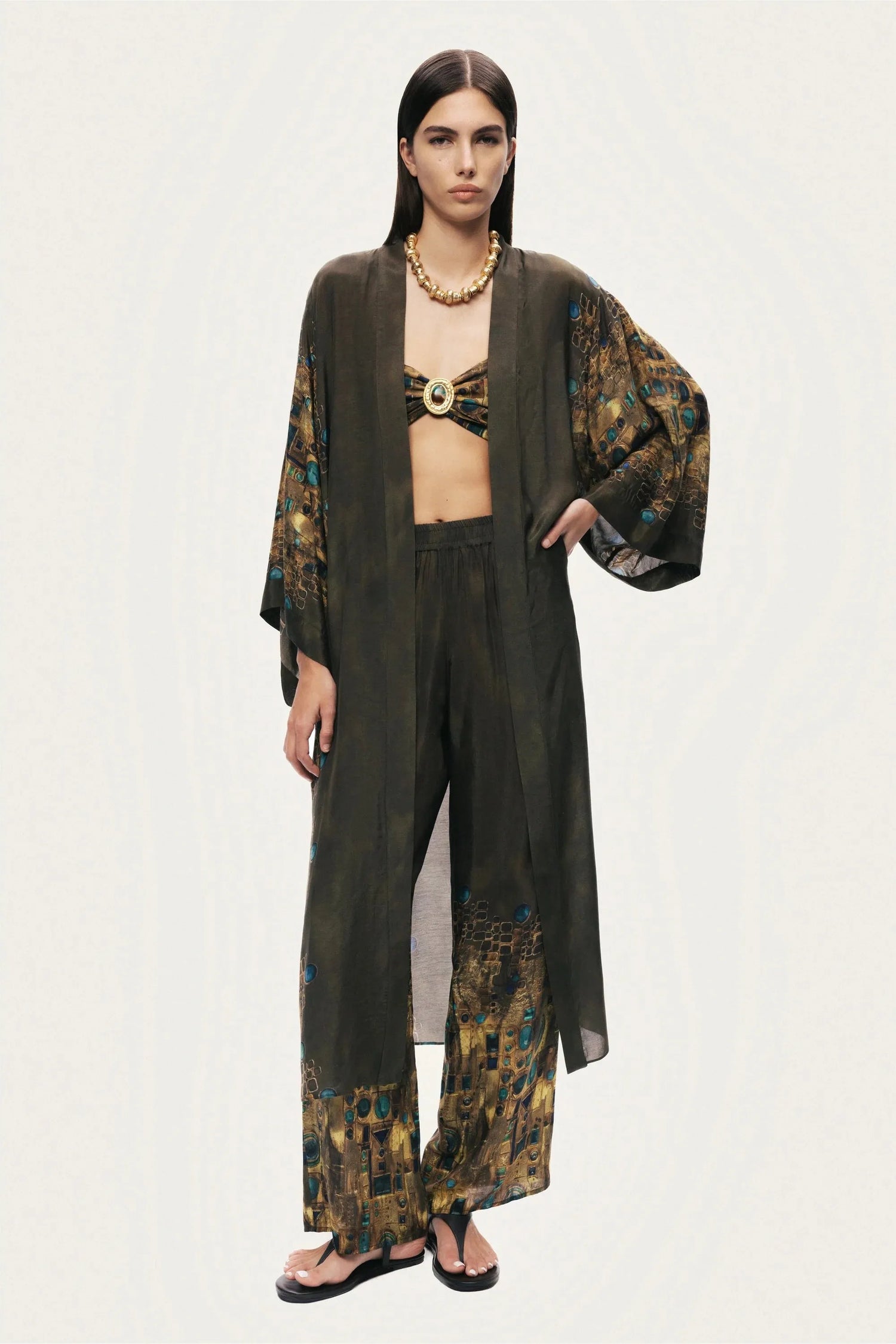 Nocturne Multi-Coloured Women Printed Straight-Leg Pants SKU: N26YN3493_0007 Image 03