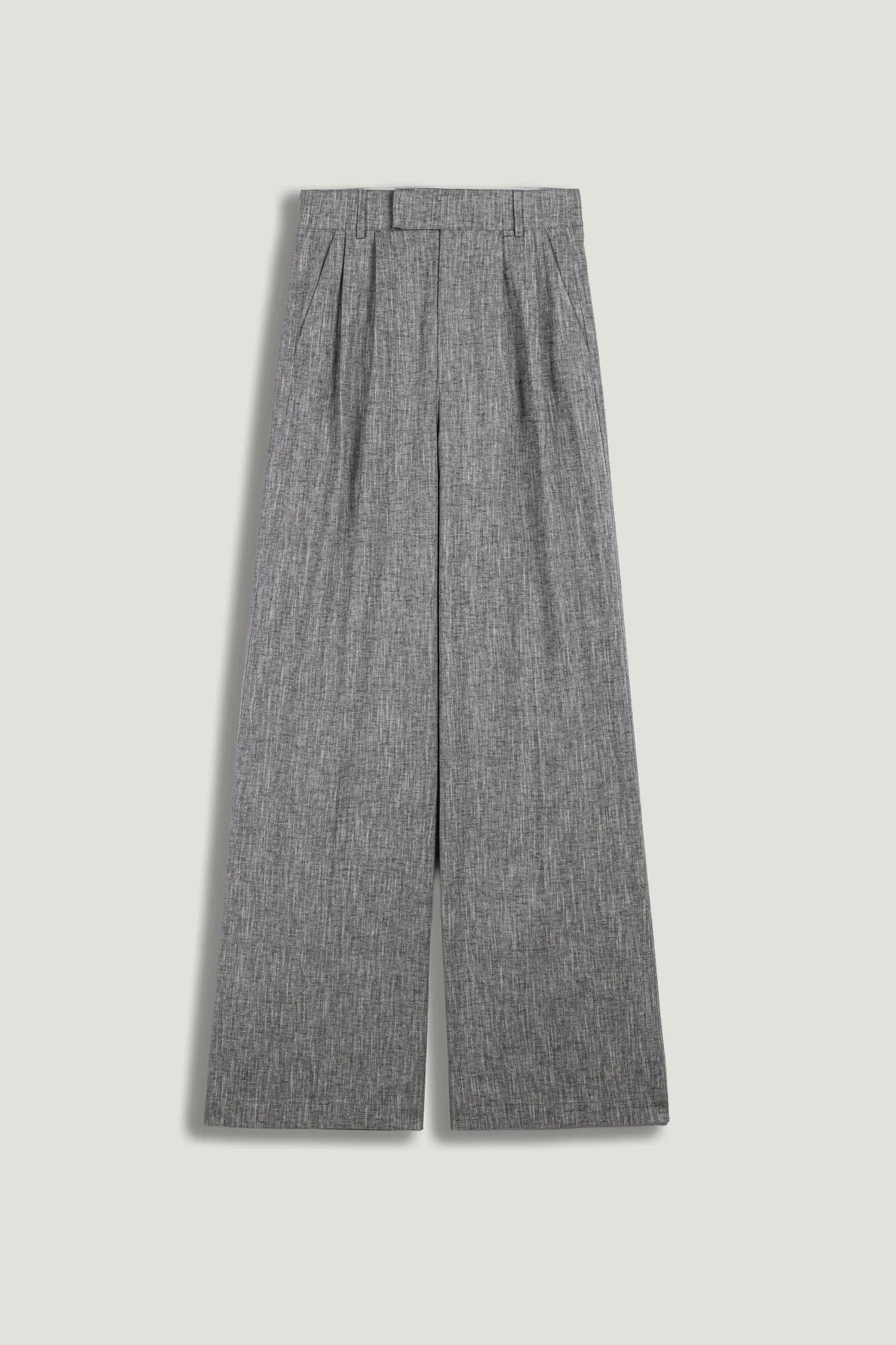 Nocturne Grey Melange Women Wide-Leg Tailored Pants SKU: N26YN3499_0112 Image 01