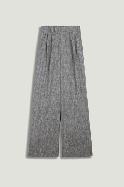 Nocturne Grey Melange Women Wide-Leg Tailored Pants SKU: N26YN3499_0112 Image 01