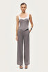 Nocturne Grey Melange Women Wide-Leg Tailored Pants SKU: N26YN3499_0112 Image 02