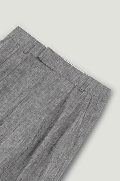 Nocturne Grey Melange Women Wide-Leg Tailored Pants SKU: N26YN3499_0112 Image 08