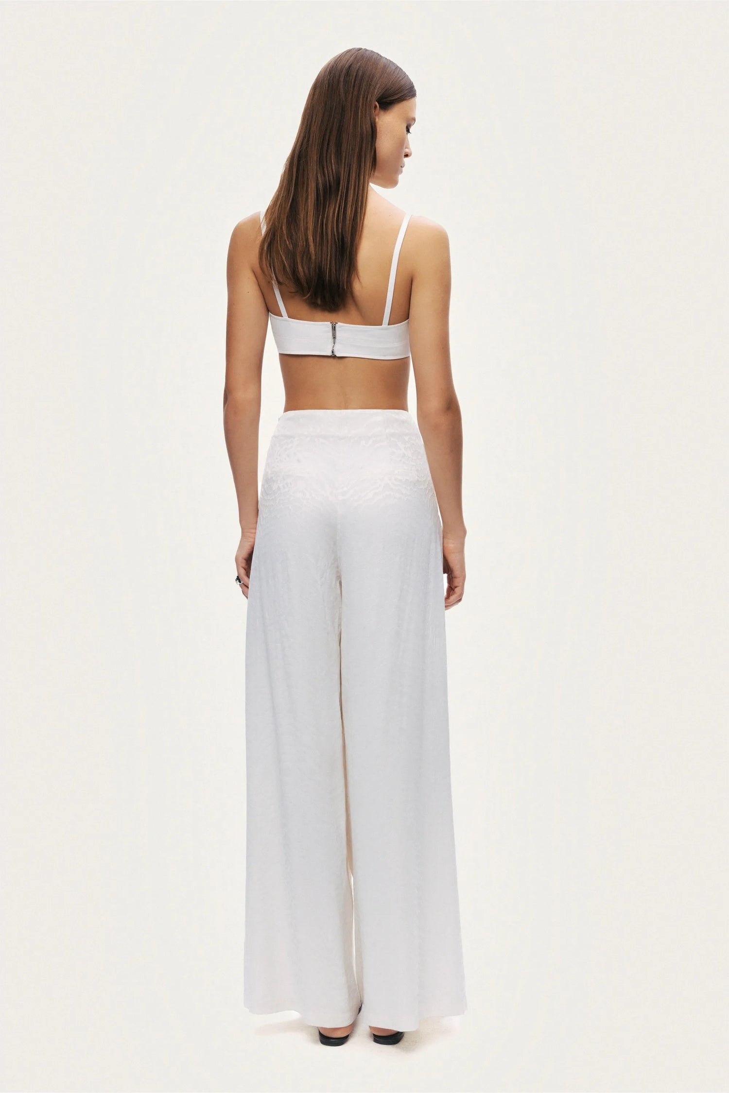 Nocturne Off-White Women Lace-Up Wide-Leg Pants SKU: N26YN3501_0014 Image 05