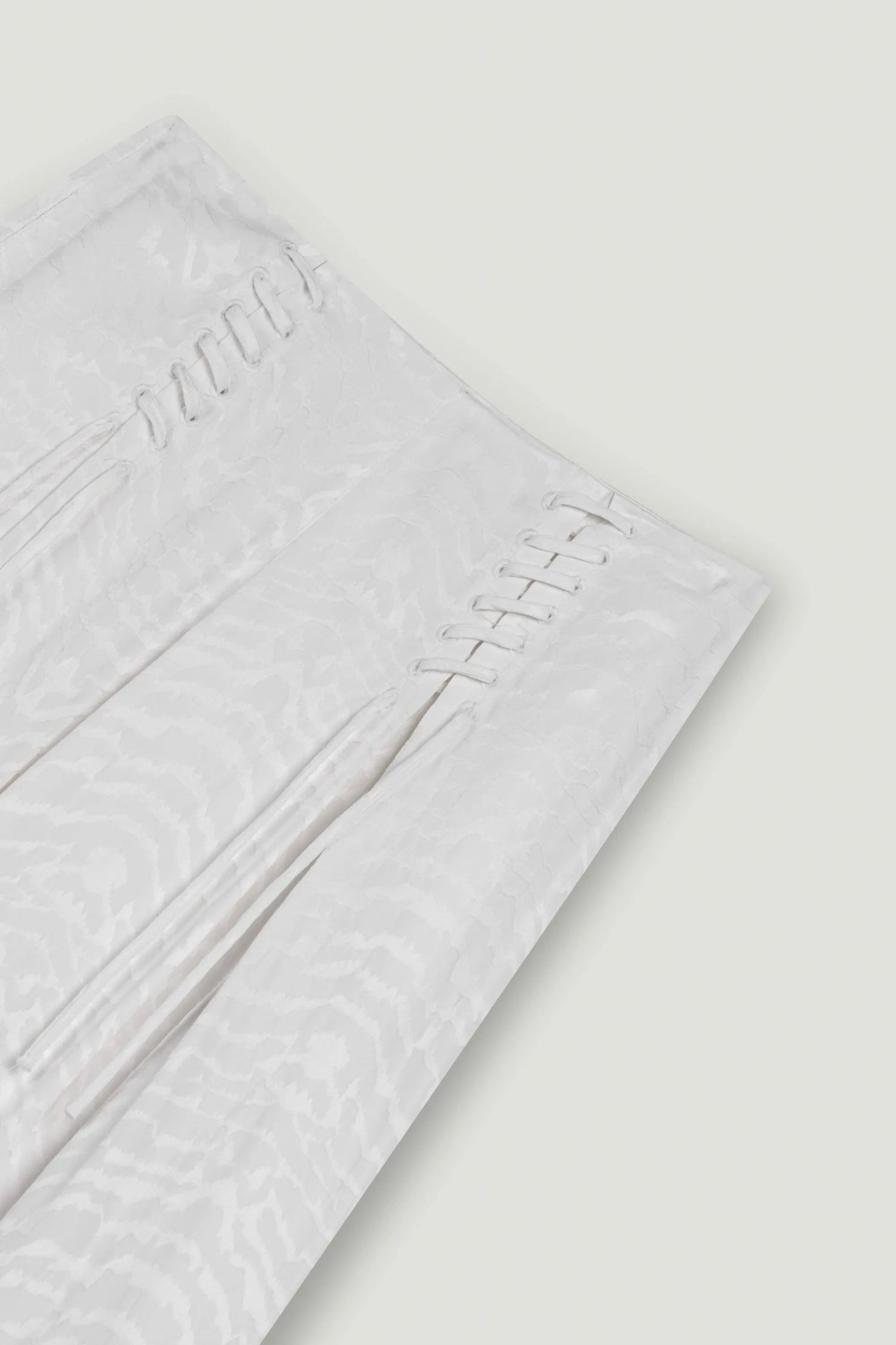 Nocturne Off-White Women Lace-Up Wide-Leg Pants SKU: N26YN3501_0014 Image 07