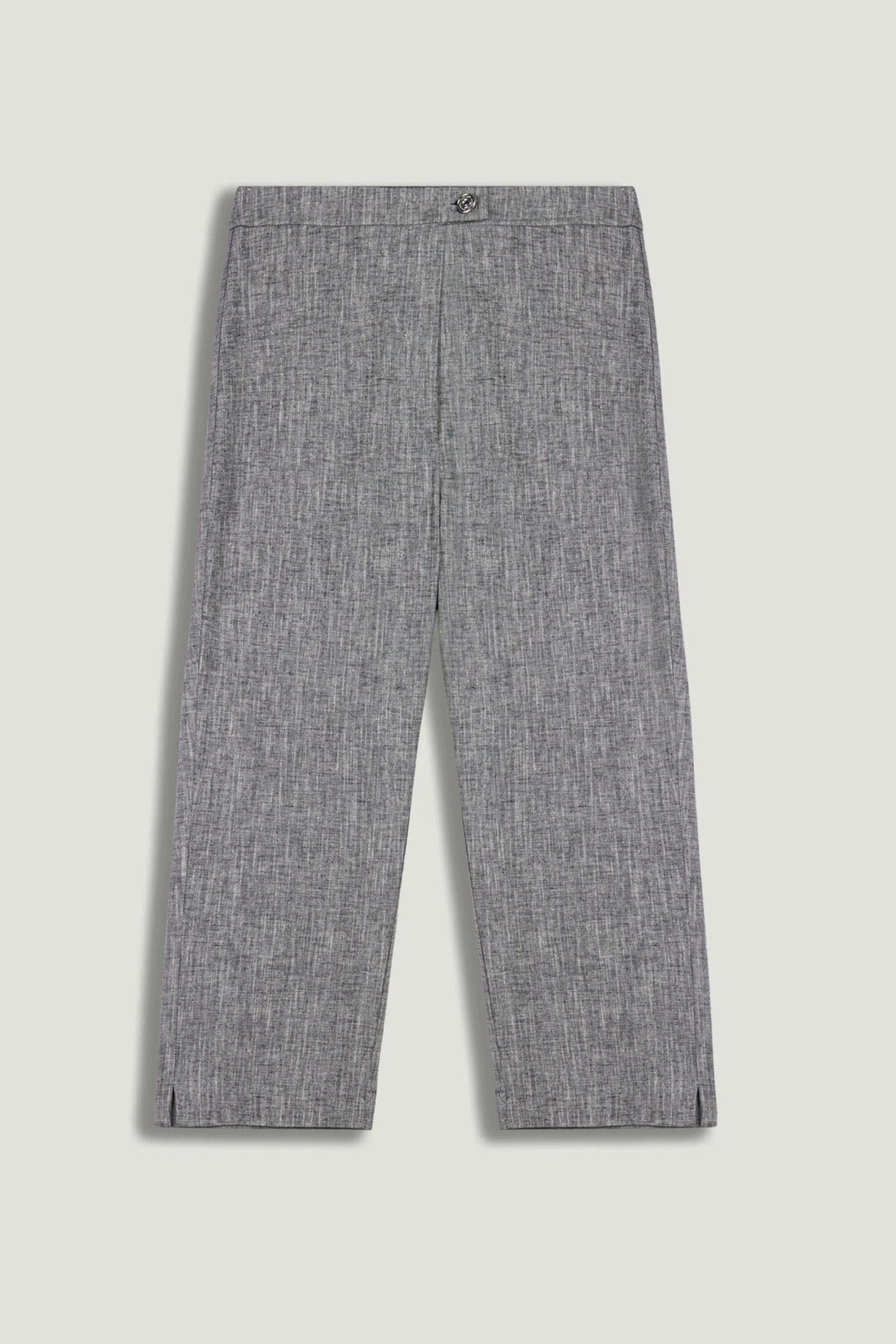 Nocturne Grey Women Tailored Linen Blend Capri Pants SKU: N26YN3502_0112 Image 01