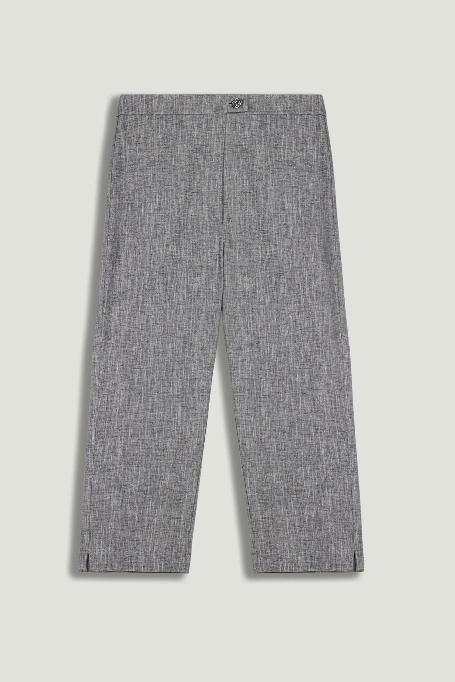 Nocturne Grey Women Tailored Linen Blend Capri Pants SKU: N26YN3502_0112 Image 01
