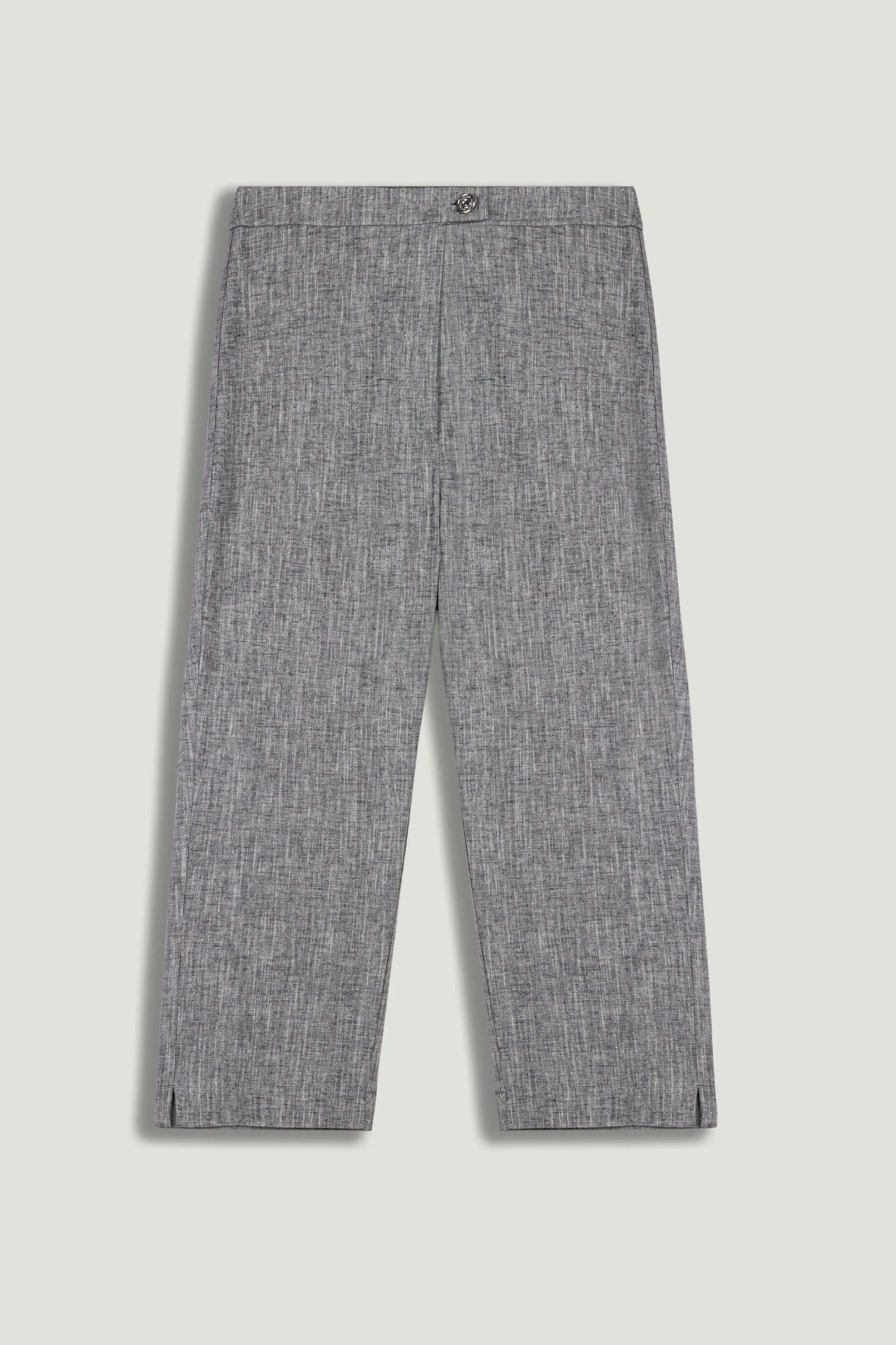 Nocturne Grey Women Tailored Linen Blend Capri Pants SKU: N26YN3502_0112 Image 01