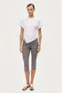 Nocturne Grey Women Tailored Linen Blend Capri Pants SKU: N26YN3502_0112 Image 02