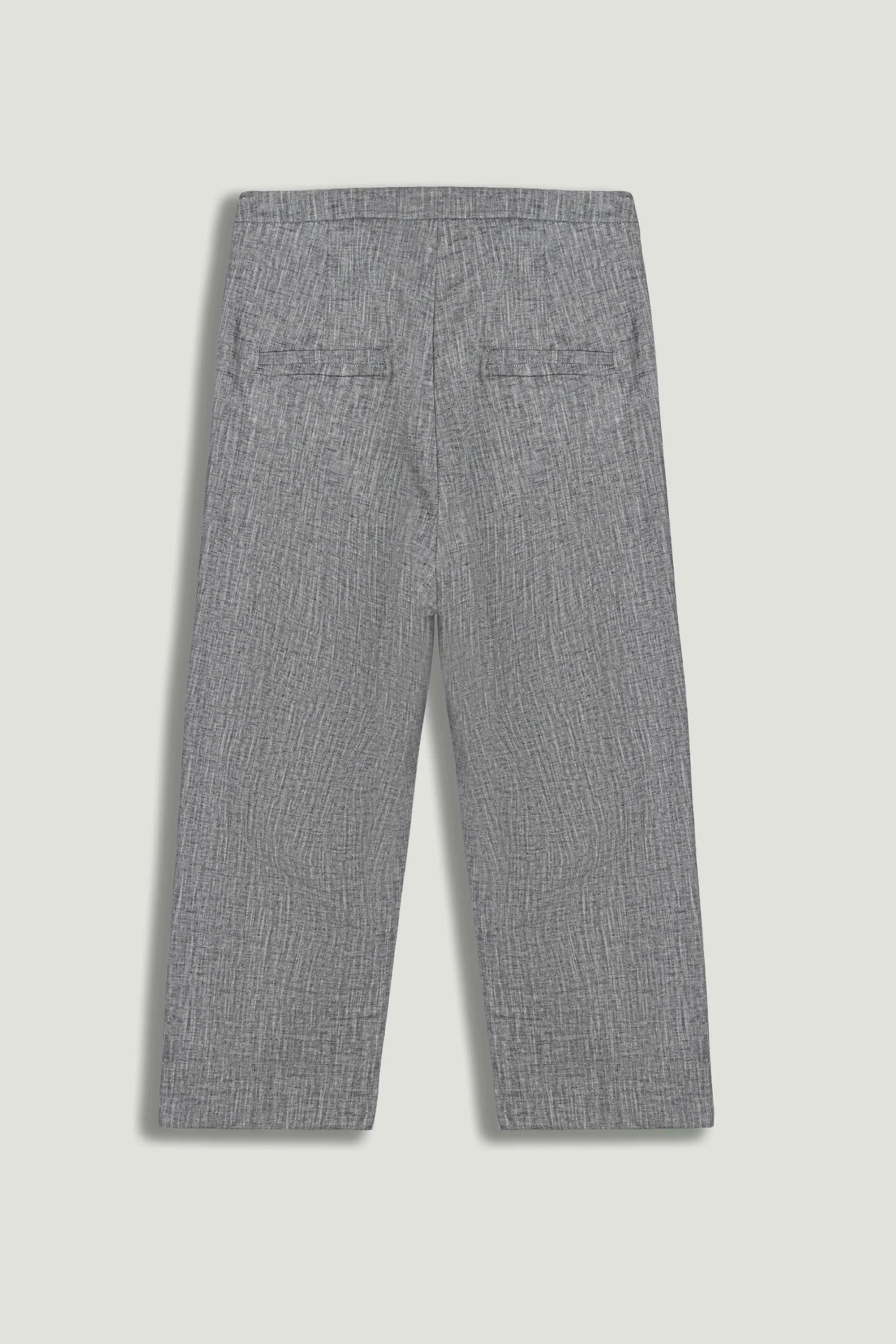 Nocturne Grey Melange Women Tailored Linen Blend Capri Pants SKU: N26YN3502_0112 Image 07