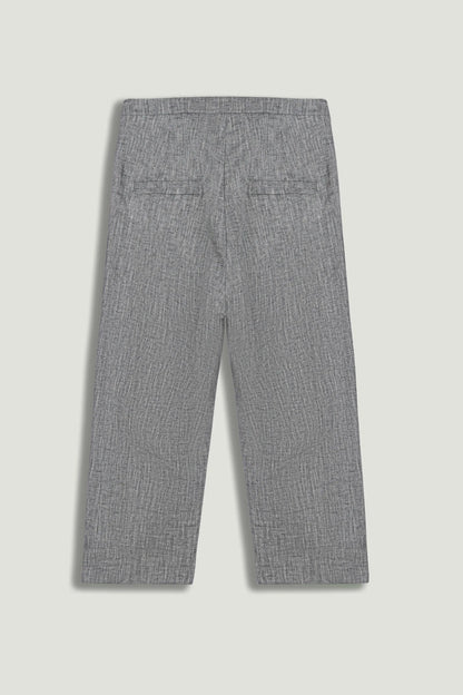 Nocturne Grey Melange Women Tailored Linen Blend Capri Pants SKU: N26YN3502_0112 Image 07