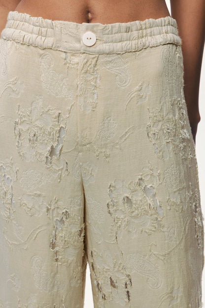 Nocturne Off-White Women Jacquard Wide-Leg Trousers SKU: N26YN3504_0014 Image 03