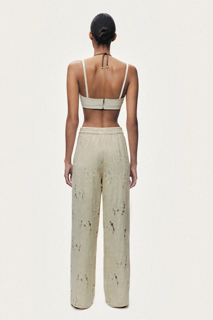Nocturne Off-White Women Jacquard Wide-Leg Trousers SKU: N26YN3504_0014 Image 06