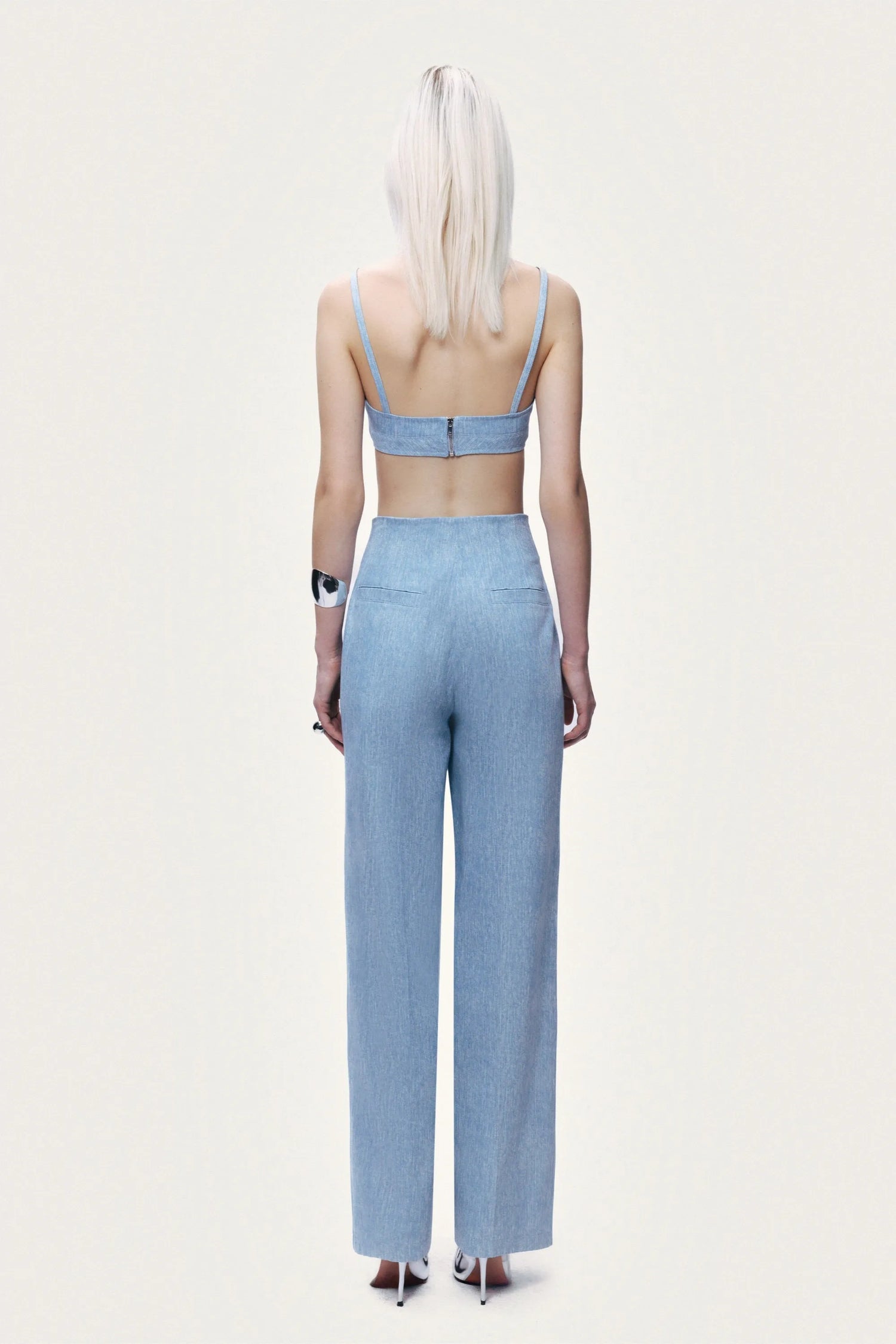Nocturne Blue Women High-Waist Wide-Leg Trouser SKU: N26YN3509_0011 Image 05