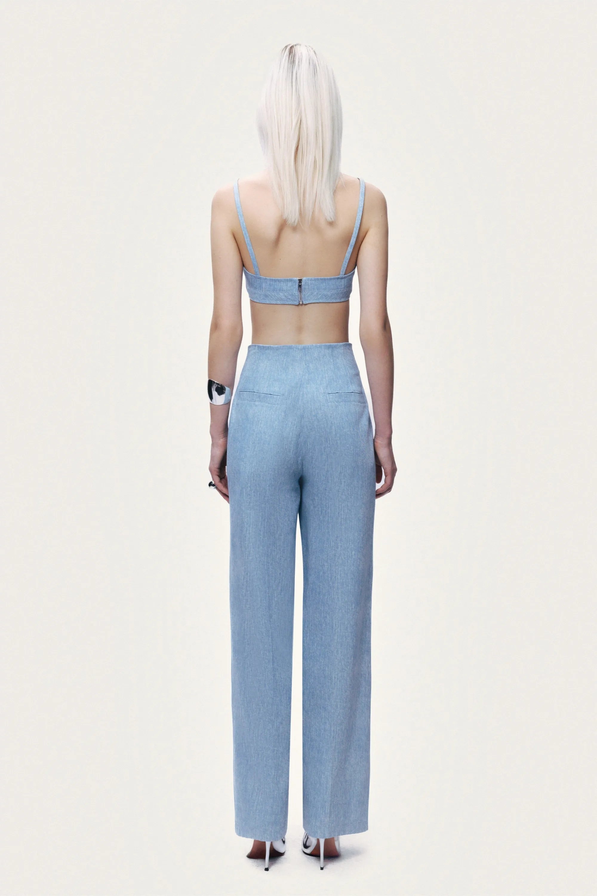 Nocturne Blue Women High-Waist Wide-Leg Trouser SKU: N26YN3509_0011 Image 05